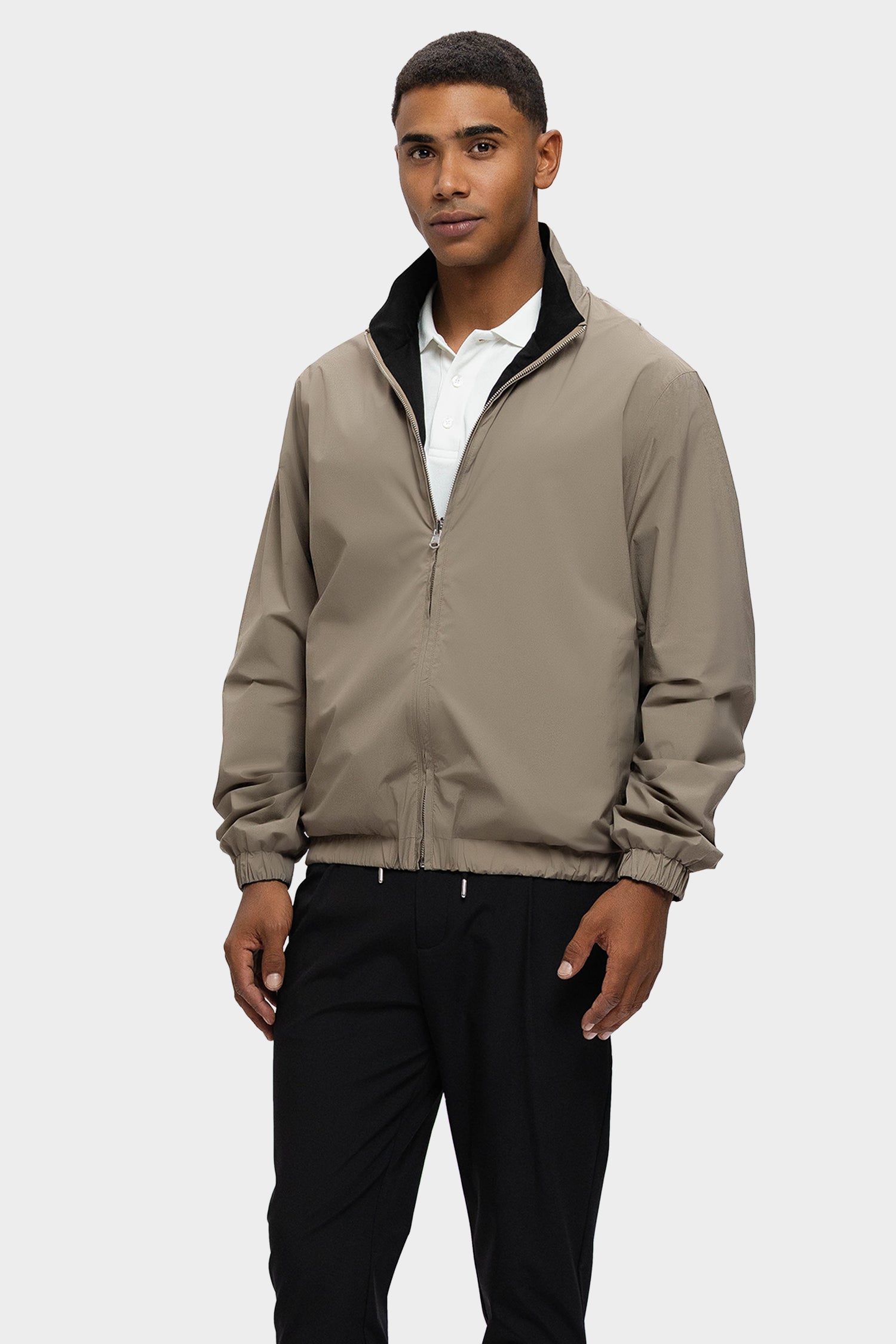 Benito Bomber Jacket Beige & Black